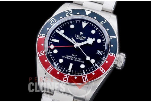 TU-BBG-101 Heritage Black Bay GMT 79830RB SS/SS Black Asian Clone 2836 