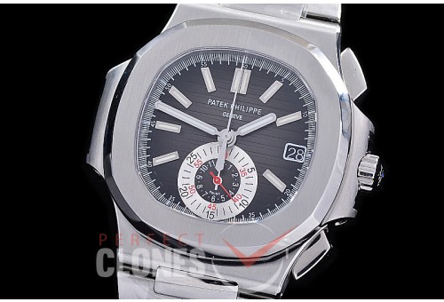 PP-5980-102S PPF Nautilus 5980 Chronograph SS/SS Grey Sticks Asian Clone Calibre CH28-520 C