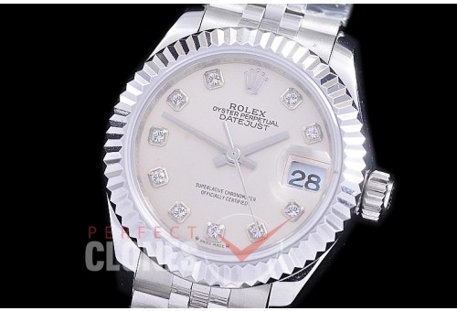 R28DJS-2R-110J BP 2023 Datejust 28mm Ladies 279174 SS/SS Fluted/Jubilee Silver Diam Eta 2671