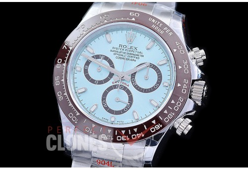 0 0 0 RLDS-4130-861W QF V3 904L Steel Daytona 116506IBLSO 50th Anniversary SS/CER/SS Ice Blue Sticks 4130 Superclone - 72 Hours Power Reserve Movement / Extra Weighted 