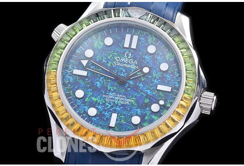 OM300M-60-107R Seamster Diver 300M Professional James Bond 60th Anniversary SS/DIAM/RU Blue MOP A-2813 