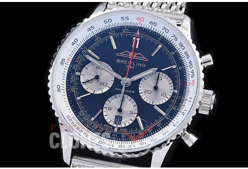 BLNV-B01-43-103 ANF/OXF Navitimer B01 Chronograph 43mm SS/ME Black Sticks A-7750 