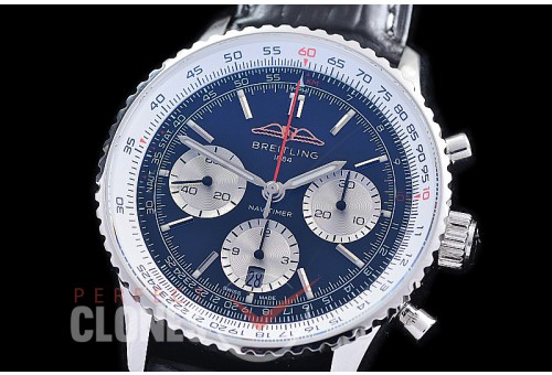 BLNV-B01-43-103L ANF/OXF Navitimer B01 Chronograph 43mm SS/LE Black Sticks A-7750 