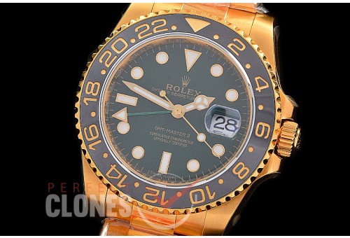 0 0 0 0 0 RLGF00602W KF 18K Thick Wrapped 50th Anniversary GMT 116718LN YG/YG Green SH 3186 CHS 