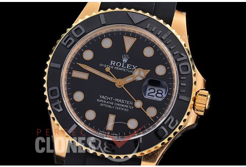 RYM-42-022 Clean-F 904 Steel 2022 Yachtmaster 42 226658 Men Oysterflex CER/YG/RU Black VR 3235