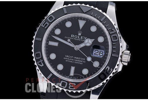 RYM-42-021 Clean-F 904 Steel 2019 Yachtmaster 42 226659 Men Oysterflex CER/SS/RU Black VR 3235