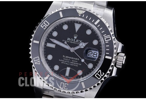 0 0 0 0 0 0 RLSS00251 Clean-F 904L Steel Submariner 116610LN SS/SS Black VR 3135