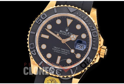 RYM-42-032 Gold-F 904 Steel 2022 Yachtmaster 42 226658 Men Oysterflex CER/YG/RU Black VR 3235