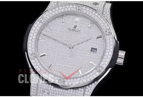 0 0 0 HBFS-38-0021D2 ANF/OXF Classic Fusion Ladies 38mm SS/DIAM/LE Diam Asian Clone 2892 - Real Diamonds 