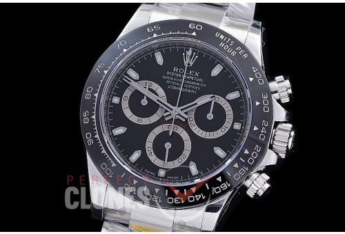 0 0 0 RLDS-4130-961 ZF 904L Steel Daytona 116500 SS/CER/SS Black Sticks 4130 Superclone - 72 Hours Power Reserve Movement 