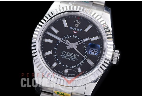 0 0 0 0 RSKDS00012 ZF 904L Steel 326934 SkyDweller SS/SS Black Sticks ZF 9002 - 72 Hours Reserve Movement 