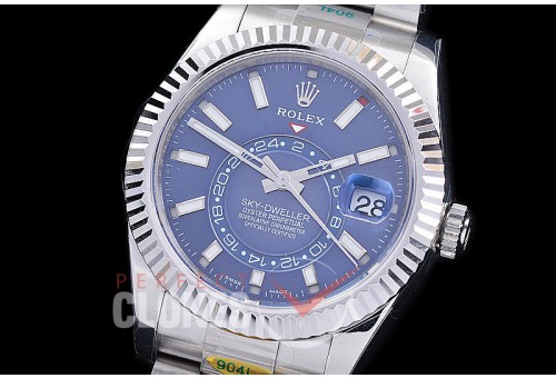 0 0 0 0 RSKDS00013 ZF 904L Steel 326934 SkyDweller SS/SS Blue Sticks ZF 9002 - 72 Hours Reserve Movement 