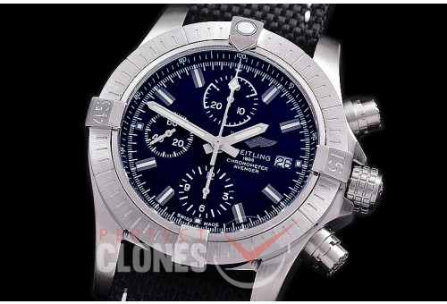 BLSA-43-101 ANF/OXF Avenger Chronograph 43 SS/LE Black Sticks A-7750