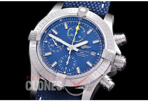 BLSA-43-104 ANF/OXF Avenger Chronograph 43 SS/LE Blue Sticks A-7750