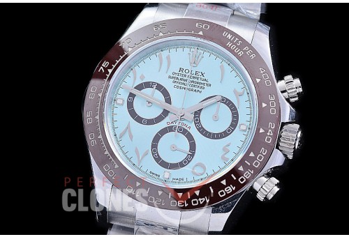 0 0 0 RLDS-4130-863W QF V3 904L Steel Daytona 116506IBLSO 50th Anniversary Arabic SS/CER/SS Ice Blue Sticks 4130 Superclone - 72 Hours Power Reserve Movement / Extra Weighted 