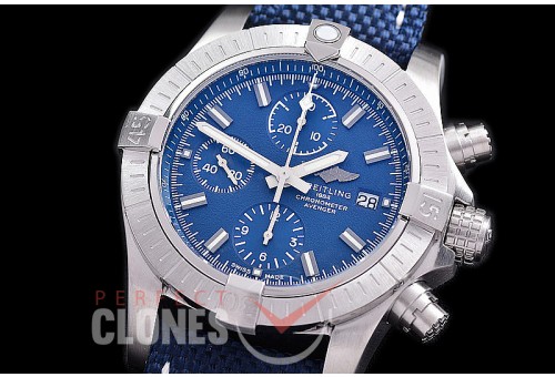 BLSA-43-103 ANF/OXF Avenger Chronograph 43 SS/LE Blue Sticks A-7750