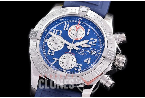 BLSA-43-112R ANF/OXF Avenger Chronograph 43 SS/RU Blue Sticks A-7750