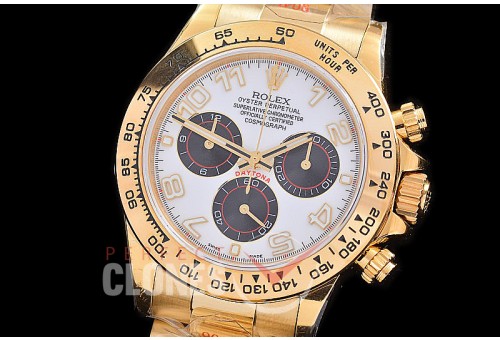 0 0 0 RLDF-4130-876 QF V2 904L Steel Daytona 116508 YG/YG White Numerals 4130 Superclone - 72 Hours Power Reserve Movement 