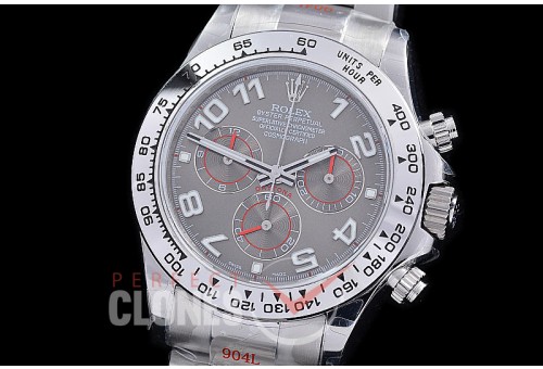 0 0 0 RLDS-4130-883 QF V3 904L Steel Daytona 116509 SS/SS Grey Numeral 4130 Superclone - 72 Hours Power Reserve Movement