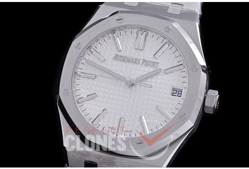 AP15510-011 ZF AP15510ST 50th Anniversary Royal Oak Automatic SS/SS White Asian Clone Calibre 4302 28800bph