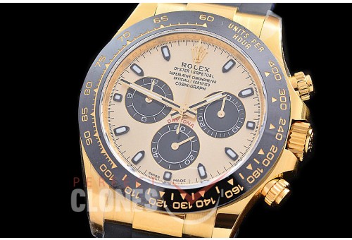 0 0 0 RLDF-4130-205R Gold-F 904L Steel Daytona 116518LN YG/CER/RU Champagne Sticks 4130 Superclone - 72 Hours Power Reserve Movement / New Age Thick Nano-Plated