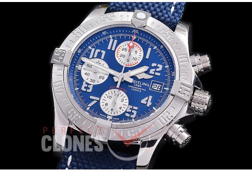 BLSA-43-112 ANF/OXF Avenger Chronograph 43 SS/LE Blue Num A-7750