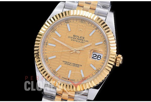 R41DJT-3235-508 GSF Datejust 41mm 126333 SS/YG Fluted/Jubilee Gold Fluted Diam VR 3235 Extra Weighted Casework