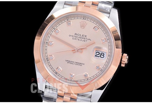 R41DJTR-3235-515S GSF Datejust 41mm 126331 SS/RG Smooth/Jubilee Rose Gold Diam VR 3235 Extra Weighted Casework