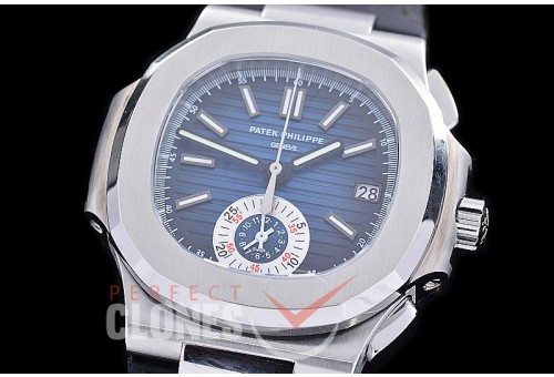 PP-5980-103L PPF Nautilus 5980 Chronograph SS/LE Blue Sticks Asian Clone Calibre CH28-520 C