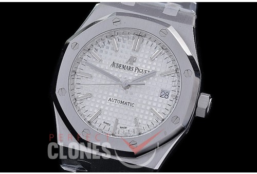 0 0 0 AP15450-701 ZF AP15450 Royal Oak Mid Ladies Automatic SS/SS White Asian Clone 3120