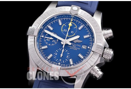 BLSA-43-104R ANF/OXF Avenger Chronograph 43 SS/RU Blue Sticks A-7750