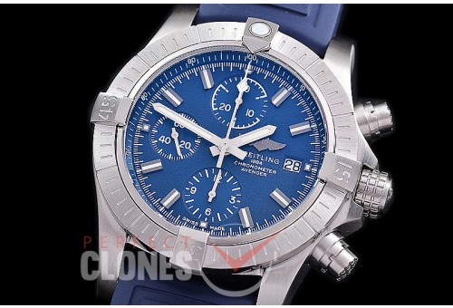 BLSA-43-103R ANF/OXF Avenger Chronograph 43 SS/RU Blue Sticks A-7750