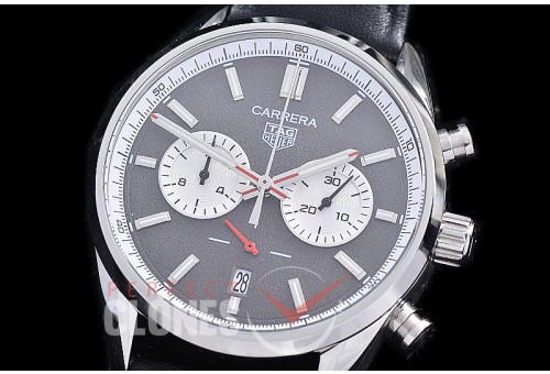 TGCC-42-109L Carrera Classic Chronograph SS/LE Black OS 20 Qtz 