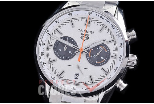 TGCC-42-107 Carrera Classic Chronograph SS/SS White OS 20 Qtz 