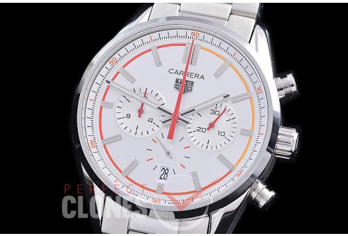 TGCC-42-111 Carrera Classic Chronograph SS/SS White OS 20 Qtz 