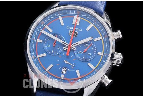 TGCC-42-114L Carrera Classic Chronograph SS/LE Blue OS 20 Qtz 