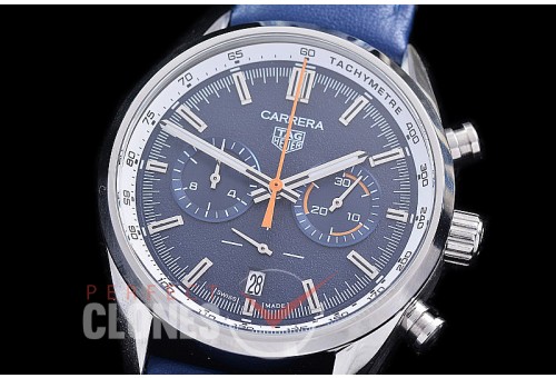 TGCC-42-106L Carrera Classic Chronograph SS/LE Blue OS 20 Qtz 