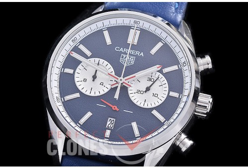 TGCC-42-110L Carrera Classic Chronograph SS/LE Blue OS 20 Qtz 