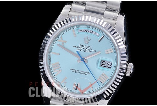 R40DDS10037 228239 Daydate 40mm SS/SS Ice Blue Roman Swiss 2836 