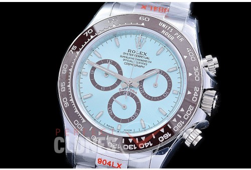 0 0 0 0 RLDS-126506-101W QF 904L Steel Daytona 126506 SS/SS Ice Blue Sticks 4131 Superclone - 72 Hours Power Reserve Movement / Extra Weighted