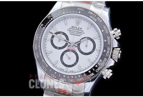 0 0 0 0 RLDS-126500-111W QF 904L Steel Daytona 126500LN SS/SS White Sticks 4131 Superclone - 72 Hours Power Reserve Movement / Extra Weighted