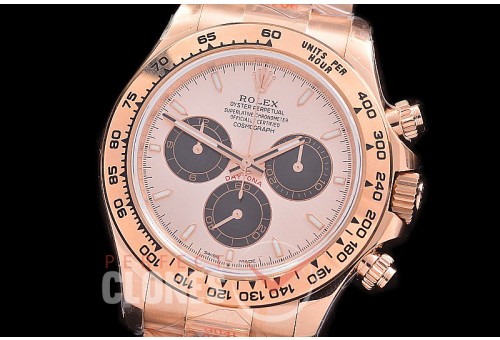 0 0 0 RLDFR-126505-106 QF 904L Steel Daytona 126505 RG/RG Rose Gold Sticks 4131 Superclone - 72 Hours Power Reserve Movement