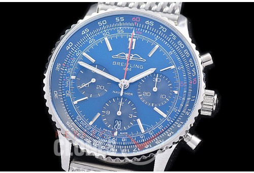 0 0 0 0 0 0 BLNVC-41-019M ANF/OXF Navitimer 41mm Chronograph SS/ME Blue Sticks A-7750 28800