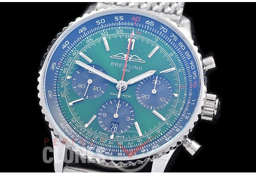 0 0 0 0 0 0 BLNVC-41-020M ANF/OXF Navitimer 41mm Chronograph SS/ME Green Sticks A-7750 28800 