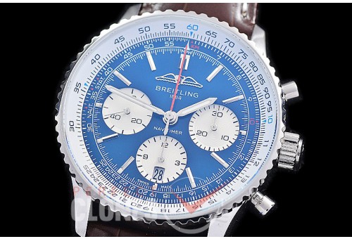 0 0 0 0 0 0 BLNVC-41-008L ANF/OXF Navitimer 41mm Chronograph SS/LE Blue Sticks A-7750 28800