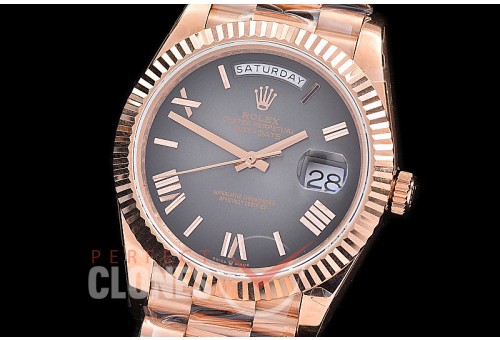 R40DDR10037 Daydate 40mm 228235 RG/RG Slate Ombre Roman A-2836