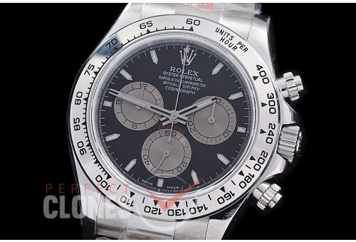  RLDS-126509-152 QF 904L Steel Daytona 126519 SS/SS Black Sticks 4131 Superclone - 72 Hours Power Reserve Movement 