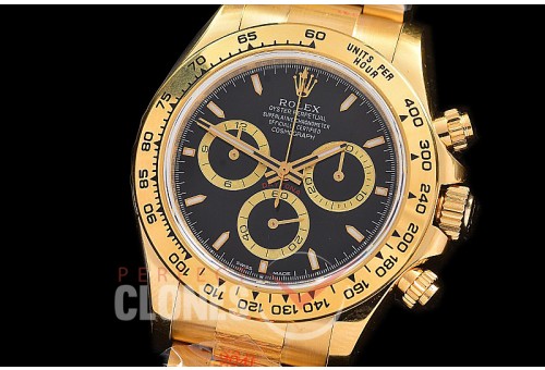 0 0 0 RLDF-126508-152 QF 904L Steel Daytona 126508 YG/YG Black Sticks 4131 Superclone - 72 Hours Power Reserve Movement 