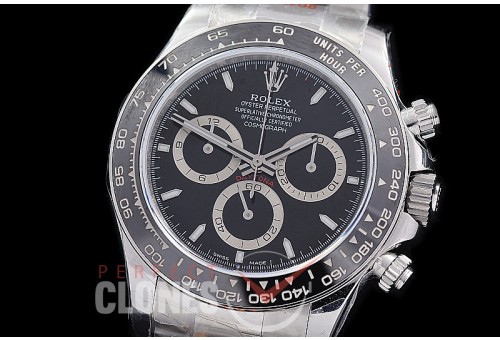 0 0 0 0 RLDS-126500-112 QF 904L Steel Daytona 126500LN SS/SS Black Sticks 4131 Superclone - 72 Hours Power Reserve Movement 