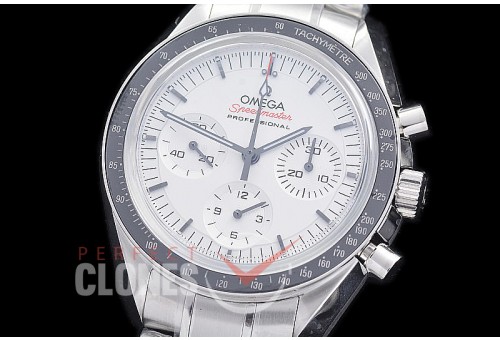 0 0 0 OMSP00315 OMF Speedmaster Moon Watch Limited Ed SS/SS White Venus 75 H/W